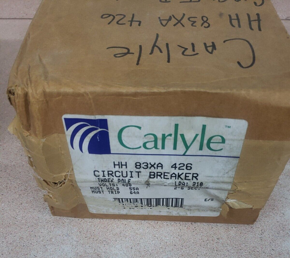 CARLYLE HH83X426 Circuit Breaker Hold Amp 55A Trip Amp 64A, 480V ~ HH 83XA 426