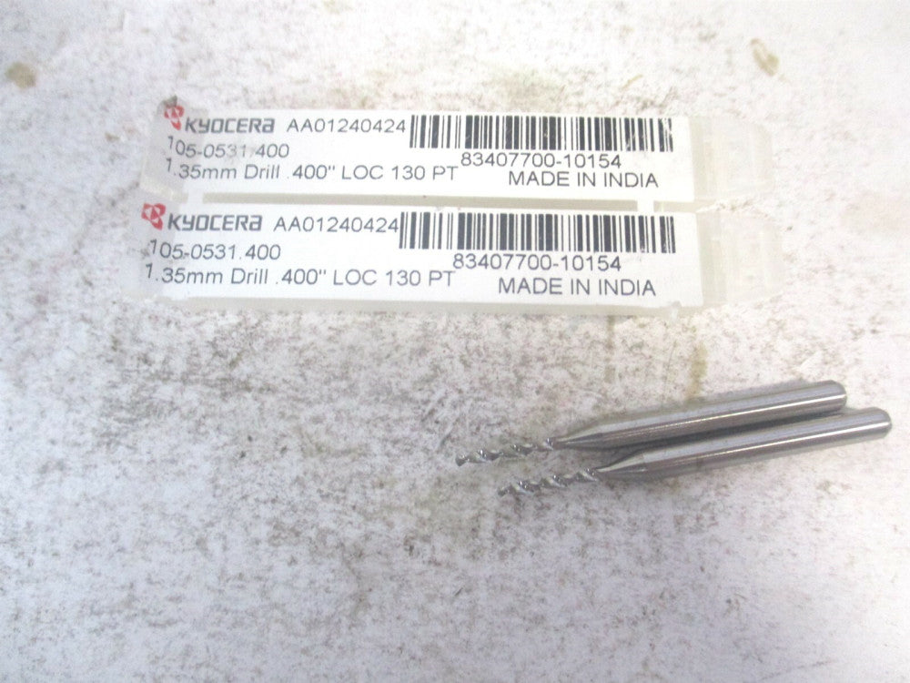 SGS (07334) 1.35mm x 1/8 x 1-1/2 OAL 130° Spiral Circuit Board Drill Bit - Qty 2