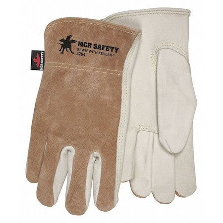 Mcr Safety 3204Xxl Leather Drivers Gloves, Cowhide, Shirred Slip-On, Keystone