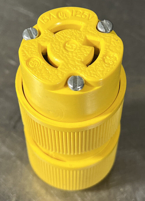 Nos Surplus General Electric L5 Twist Lock Female Connector Plug 15A 125V NOS