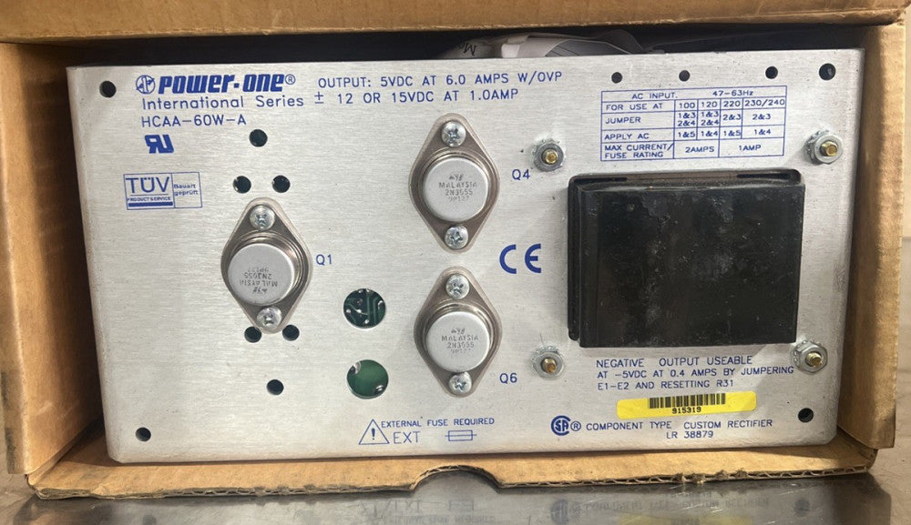 Power-One International Series HCAA-60W-a 5VDC 6.0 Amps Output Power Supply Nos