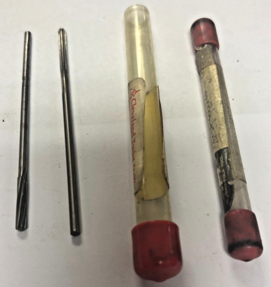 STRAIGHT CYLINDRICAL SHANK REAMER LOT OF 2 DIAMETER .118" HSS