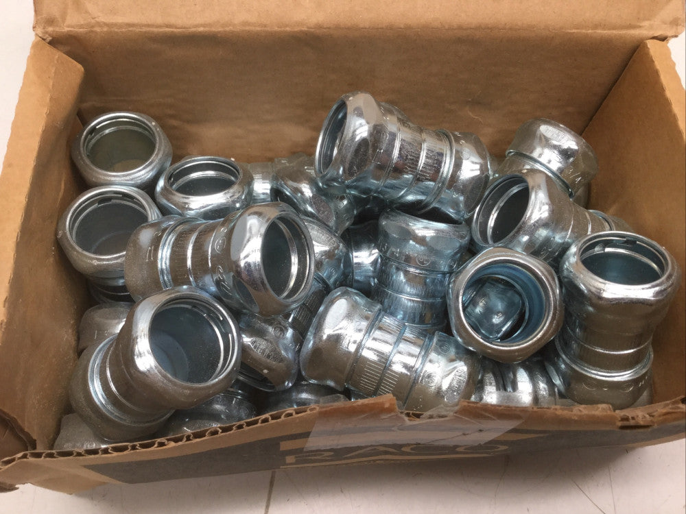 Hubbell RACO 2923 Compression Steel 3/4" Coupling, EMT Fittings (LOT of 25)