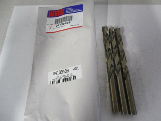 (04139499) Letter V 3-5/8" x 5" OAL 135° Cobalt Jobber Drill - Pack of 3