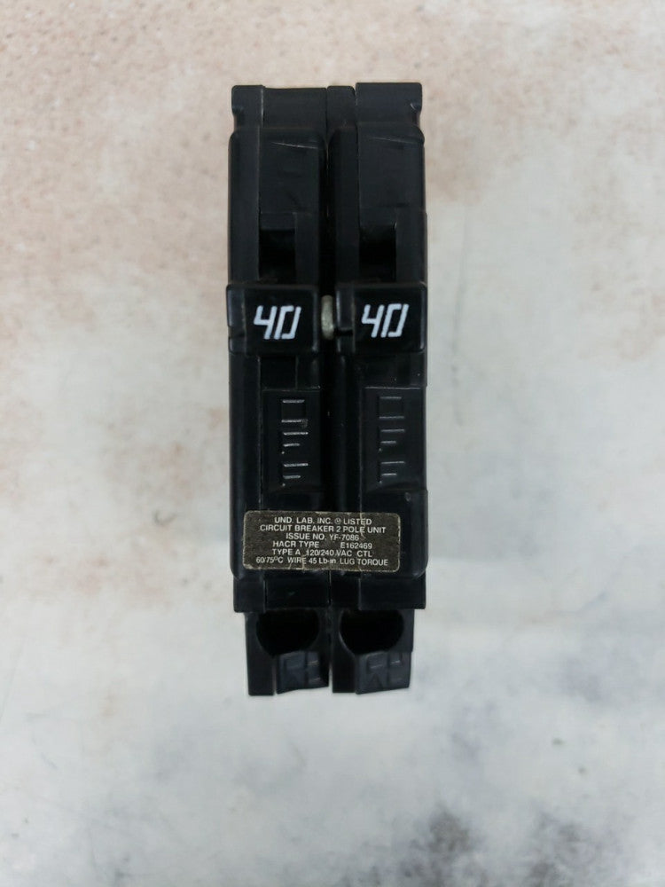 1) New Take Out! CHALLENGER TYPE A A4040 2 Pole 40/40 Amp Circuit Breaker 