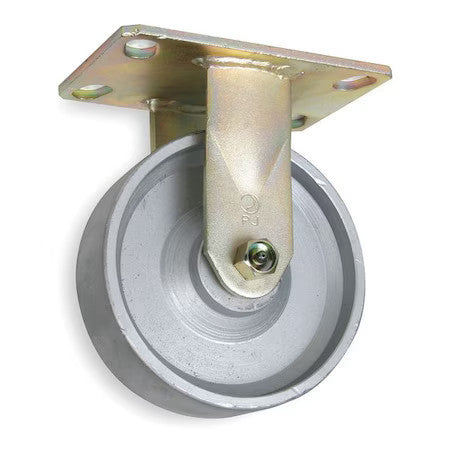 Zoro Select 1Nvu5 Rgd Plat Castr,Cast Irn,8 In,1750 Lb,Gry