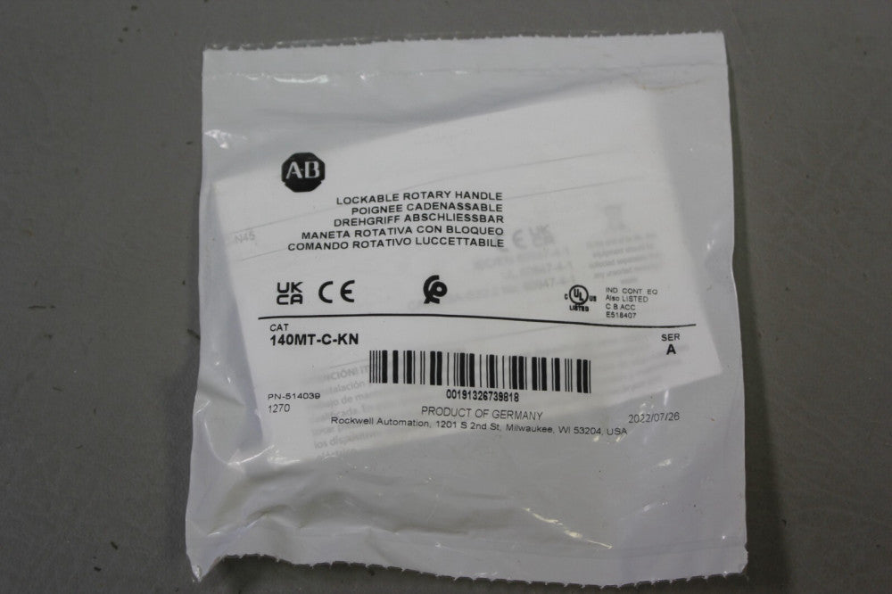 NEW LOT OF 10 ALLEN BRADLEY LOCKABLE ROTARY HANDLES P/N: 140MT-C-KN A sealed