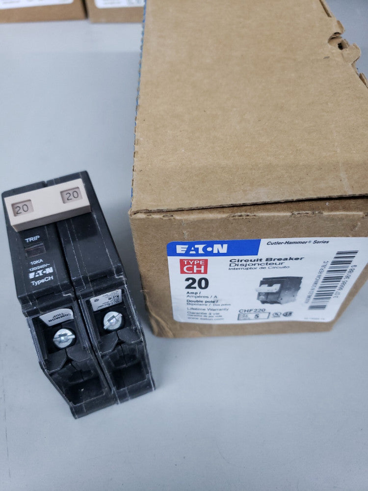 1 new Cutler Hammer CHF220 20 AMP Double Pole Circuit Breaker 120/240V