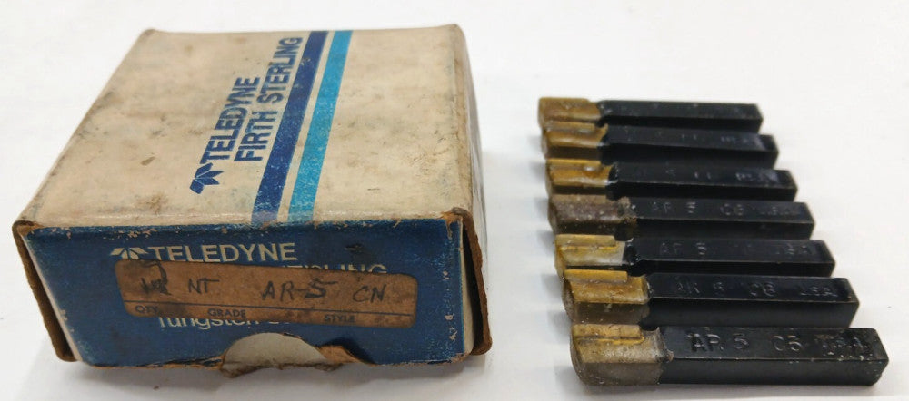 TELEDYNE FIRTH STERLING BRAZED TOOL BIT AR 5 C6  LOT OF 7 SHANK  5/16 IN.