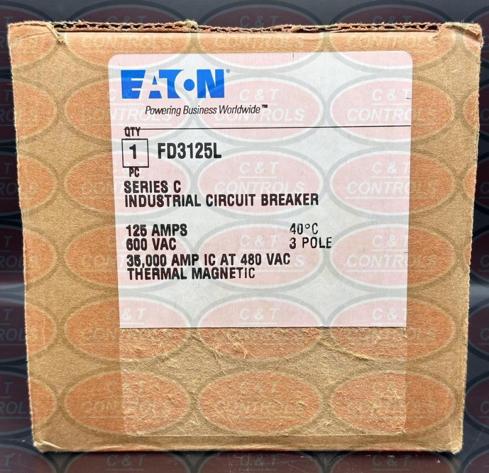 Eaton FD3125 3P 125A 600VAC Circuit Breaker New In Box USA Stock