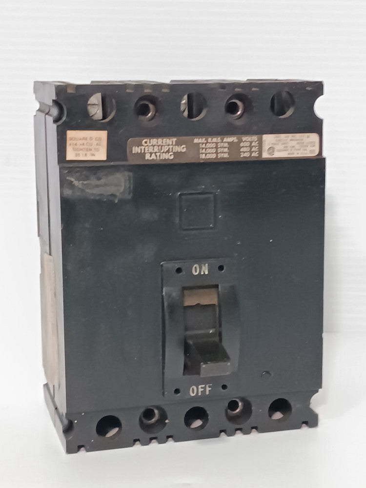 Square D FAL36060 Molded Case Circuit Breaker, 60A 3‑Pole 600VAC 14kA IR