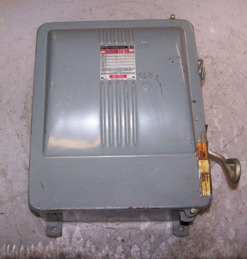 NEW WESTINGHOUSE 30 AMP NON-FUSED SAFETY SWITCH 600 VAC 3 PHASE JHU361