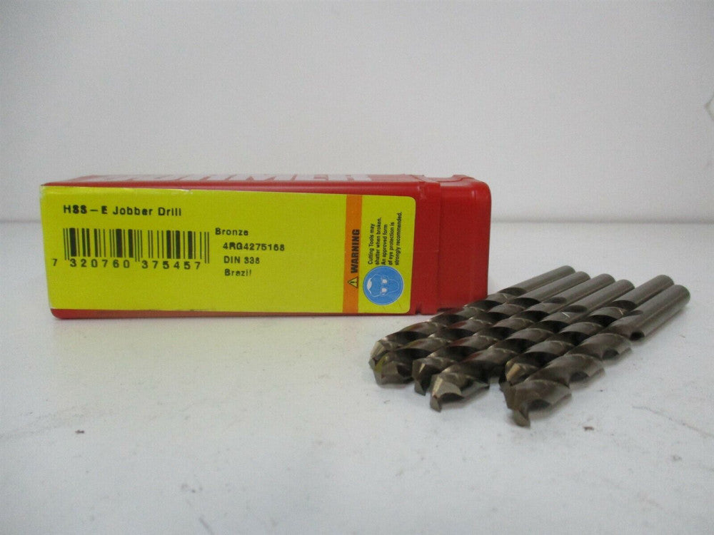 Dormer (0375457) 7.4mm x 109mm 135° Cobalt Jobber Drill Bit - Lot of 6
