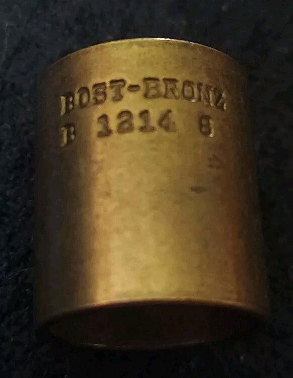 B-1214-8 Bost Bronze Bearing, Cylindrical, Oil Impregnated, Sintered Bronze