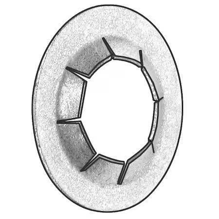 Zoro Select 138615002 Push Nut, Stud Retention, Stl, 3/32In, Pk200