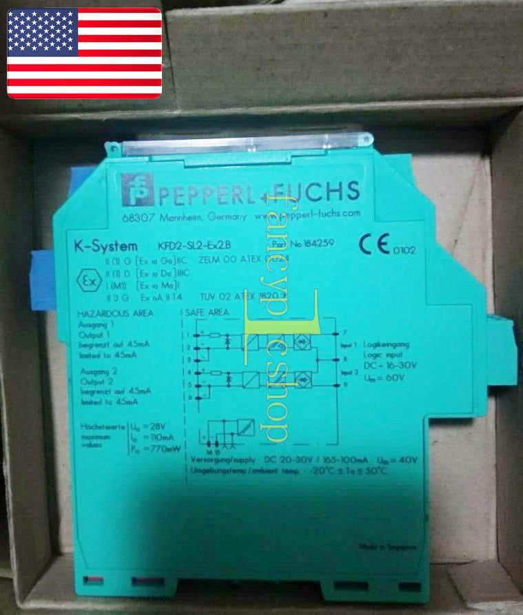 New In Box Pepperl +Fuchs KFD2-SL2-EX2.B P+F Safety barrier US Stock
