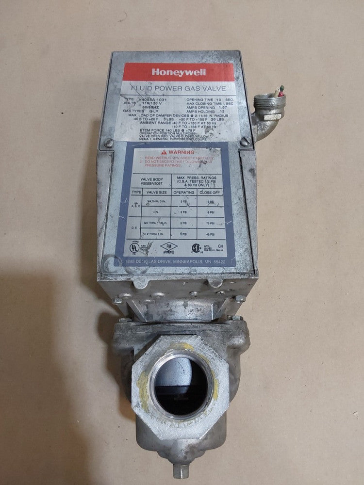 Honeywell V4055A 1031 Fluid Power Gas Valve 110/120V 50/60 & V5055A 1020...O22