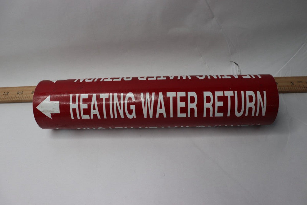 Seton Setmark Heating Water Return Snap-On Pipe Marker Red 31018947A