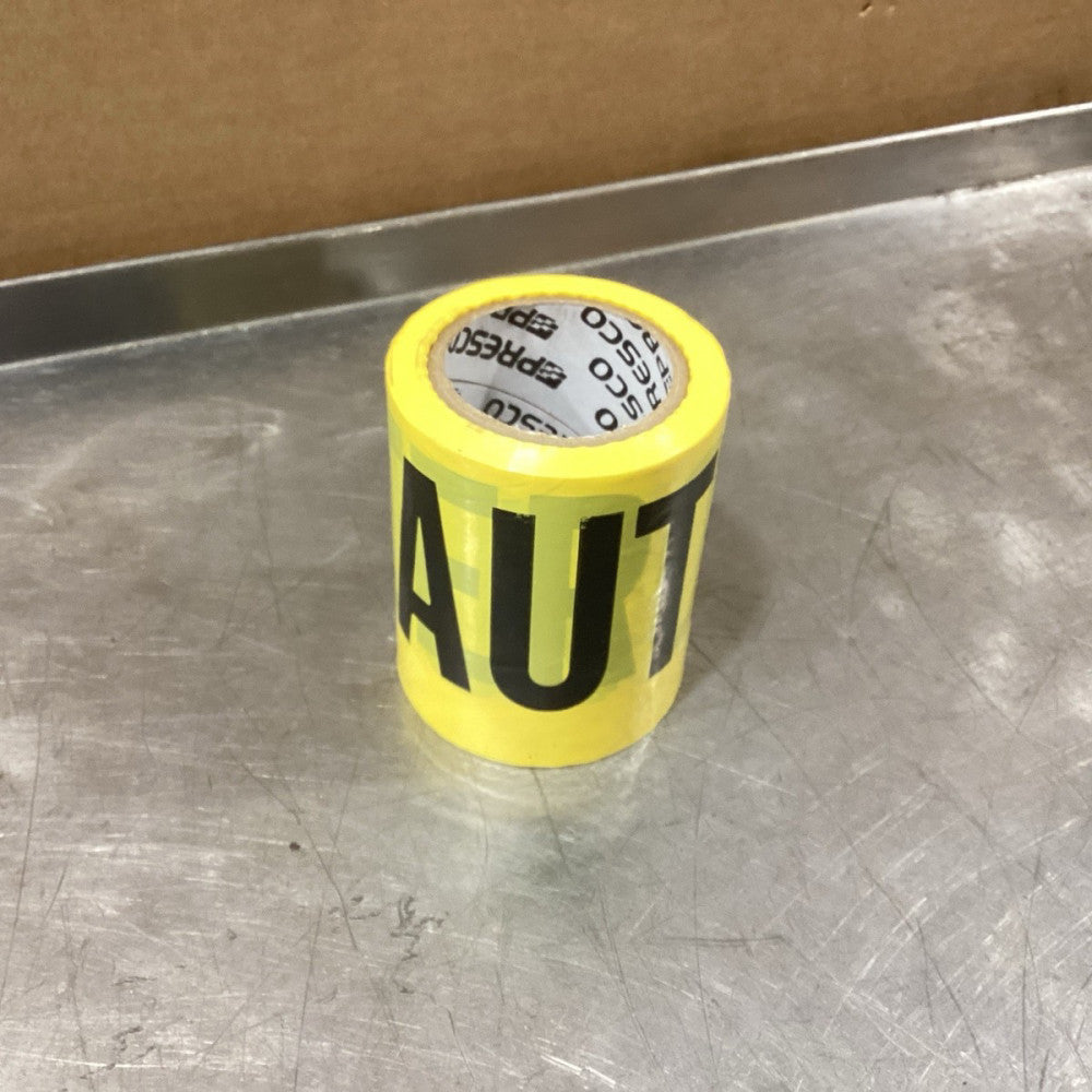 3” Yellow Presco Caution Tape Unused NOS SURPLUS