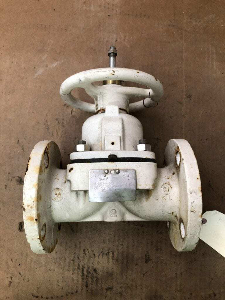 ITT Dia-Flo 2-2538-M-903 2" CI Flanged Manual Diaphragm Valve 175PSI