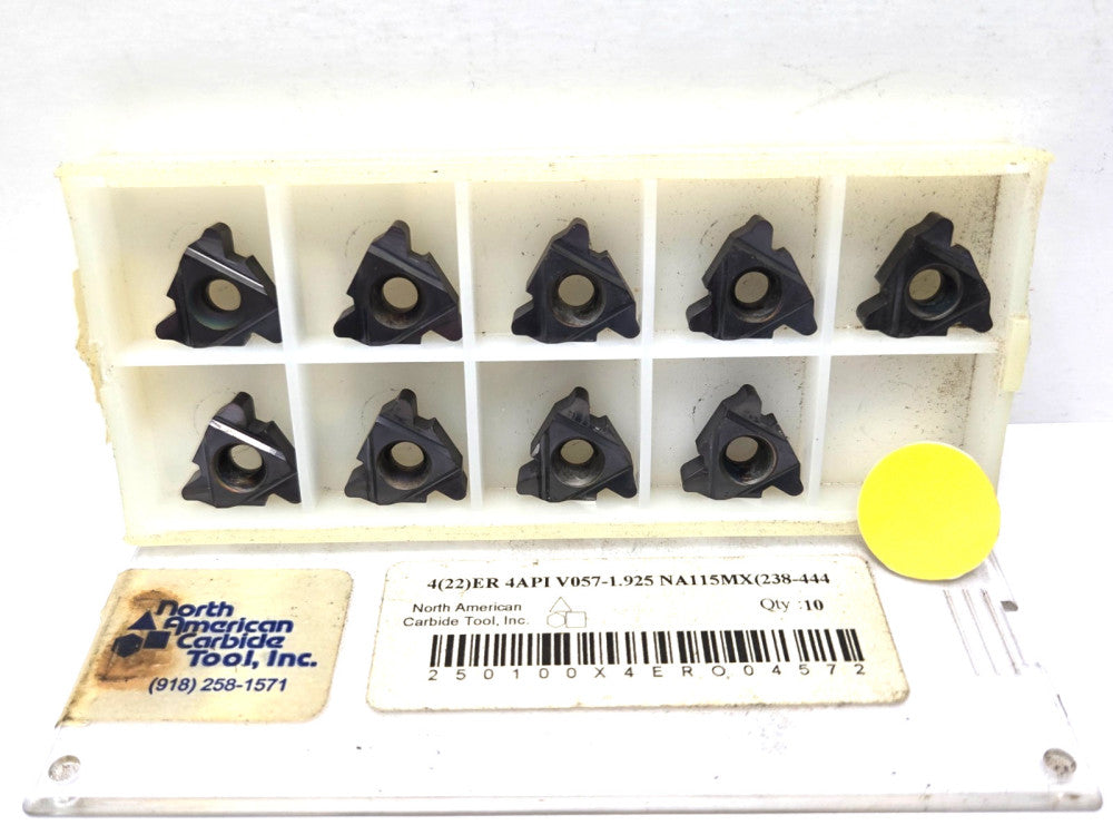 NORTH AMERICAN*4(22)ER V057-1.925 NA115P*LAYDOWN THREADING INSERT****LOT OF 9
