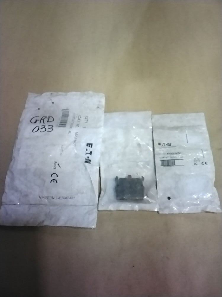 Eaton M22-K01 Contact Block, LOT OF 3