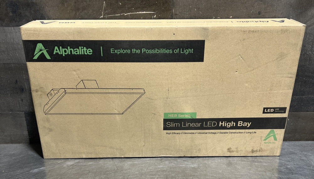Alphalite 2ft LED Linear High Bay Light - 5000K, 155W=400W, 120/277V Nos Surplus