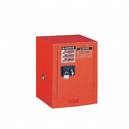 Justrite 891201 Hazardous Material Storage Cabinet, 12 Gal, 1 Shelves, Steel,