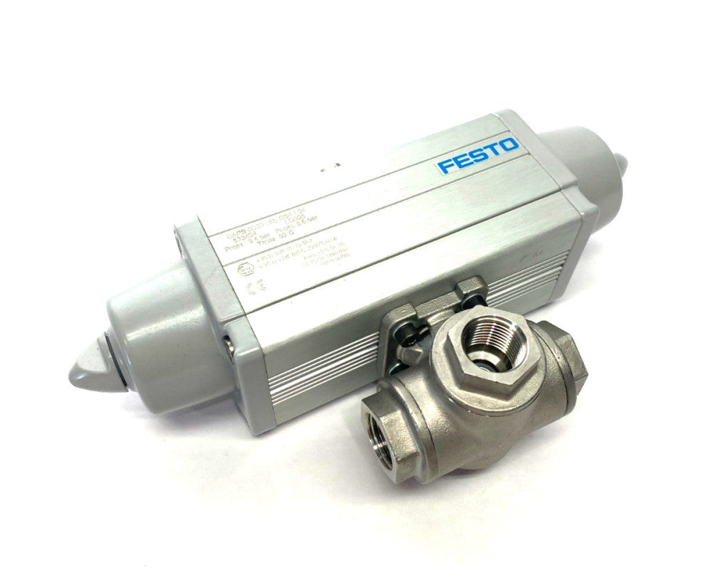 Festo DAPS-0030-090-RS4-F04 Quarter Turn Actuator 533434 w/ 1692212 Ball Valve