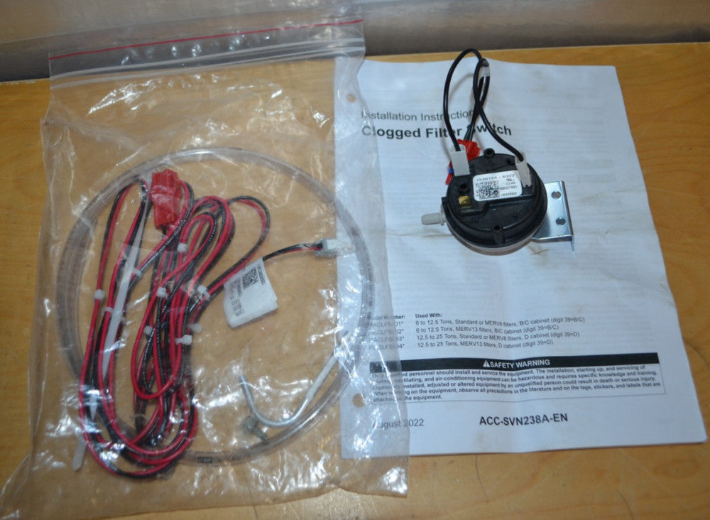 TRANE Clogged Filter Switch Kit For Packaged Rooftop Unit ~ FIACLFS001 ...