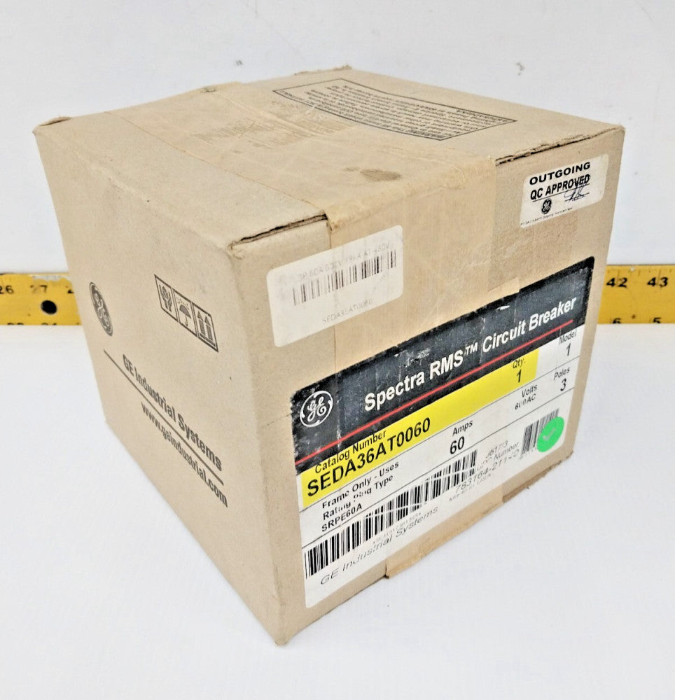 New GE Spectra 60 Amp Circuit Breaker 600 VAC 3 Pole  SEDA36AT0060