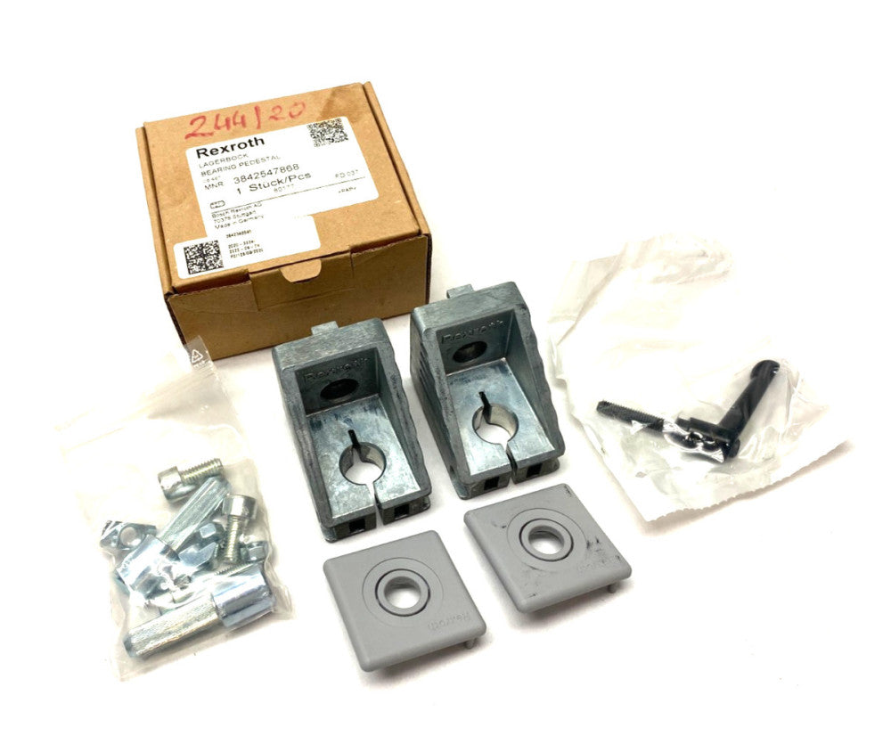 Bosch Rexroth 3842547868 Bearing Pedestal Silver Set Gray Caps