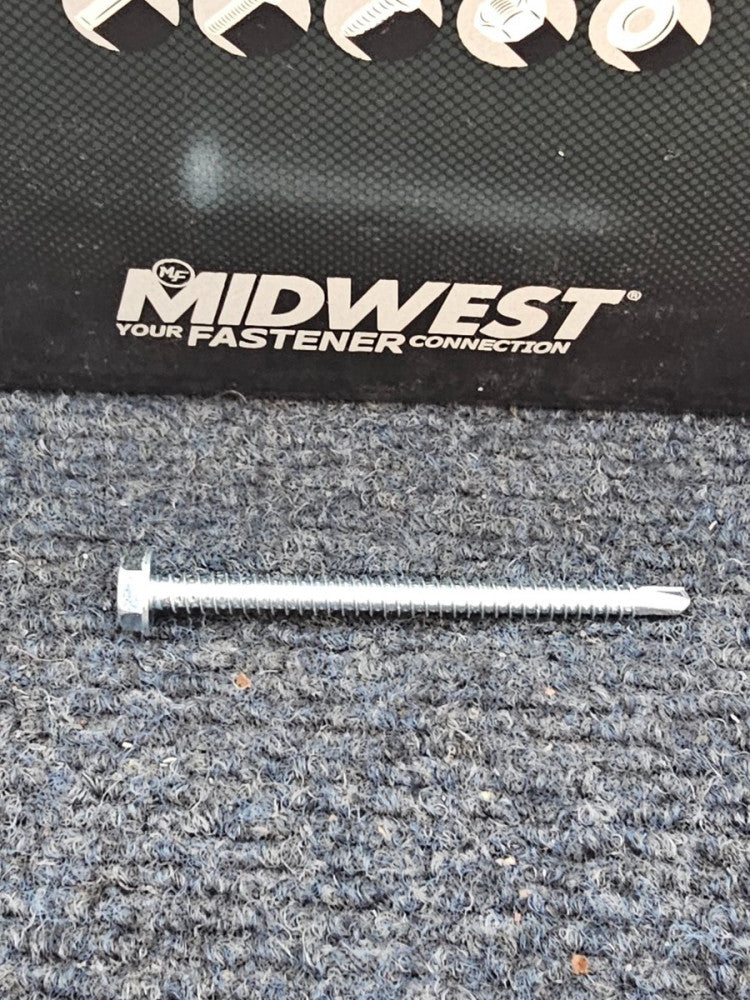 (100 PIECES) Midwest Fastener 50890 Hex Washer Self-Drilling Screws #10 x 2-1/2"