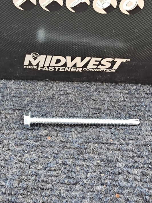 (100 PIECES) Midwest Fastener 50890 Hex Washer Self-Drilling Screws #10 x 2-1/2"