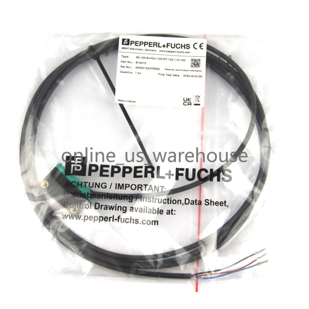 One Brand New Pepperl+Fuchs switch sensor ML100-8-HGU-100-RT/102/115/162