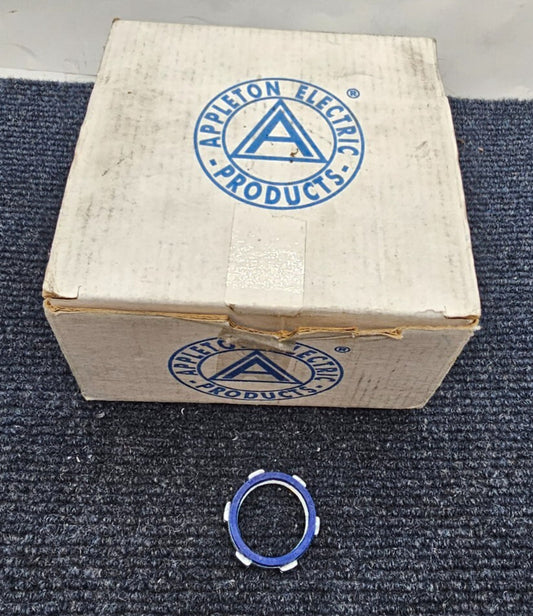 ( QTY 100 ) Appleton BLSG75: Sealing Locknut, 3/4", PVC Gasketed, Steel/Zinc
