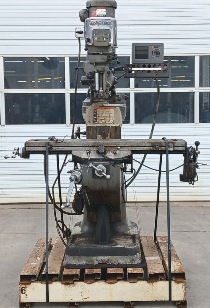 BRIDGEPORT VERTICAL MILL SERIES I 9 X 42 IN. TABLE ACURITE DIGITAL READOUT R-8