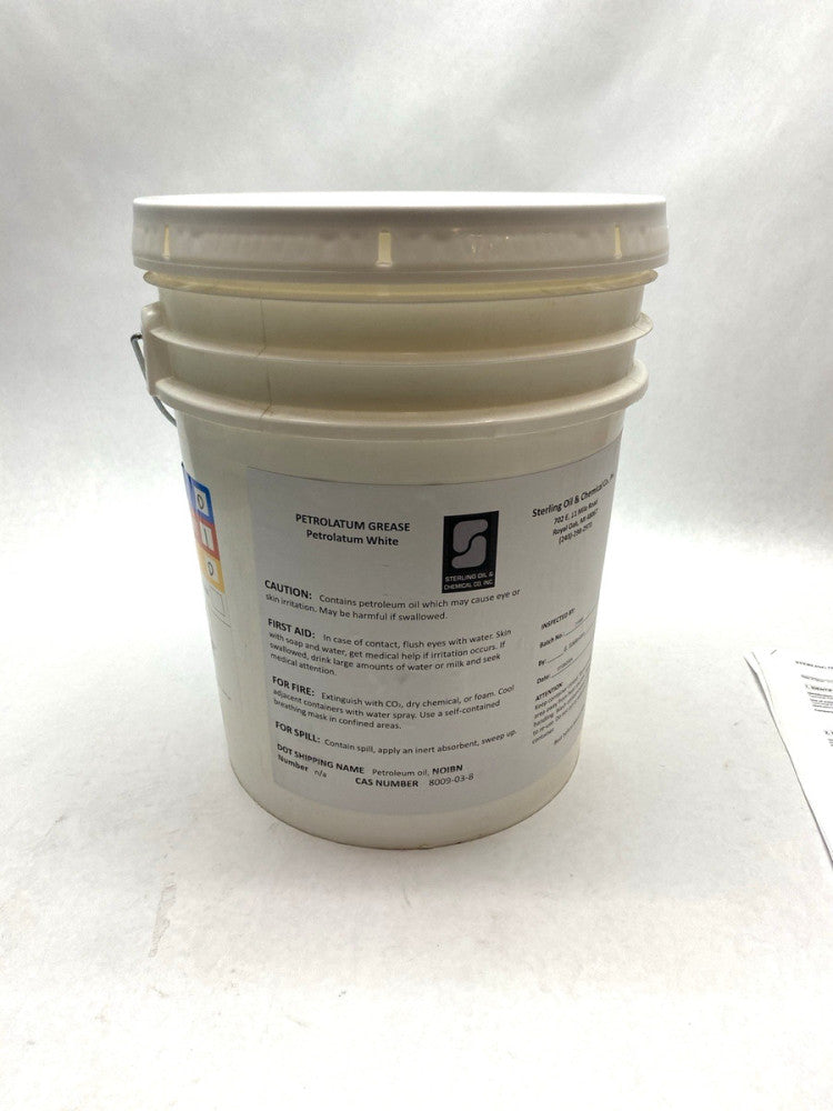 Sterling Oil & Chemical G1670 (White) Petrolatum Grease 5 Gallon EXP 03/2028