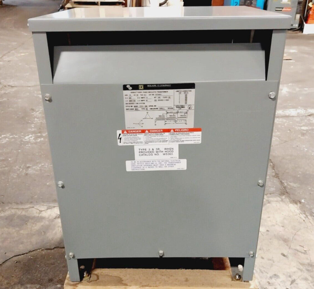 NEW Square D 15 KVA Transformer 480 HV 208Y/120 LV 3 Ph  15T3HCU Copper Windings