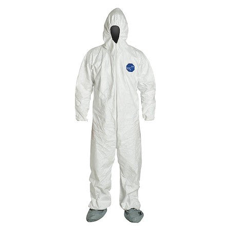 Dupont Ty122swhmd0025nf Disposable Coverall, Hooded, M, Tyvek(R) 400, Zipper,