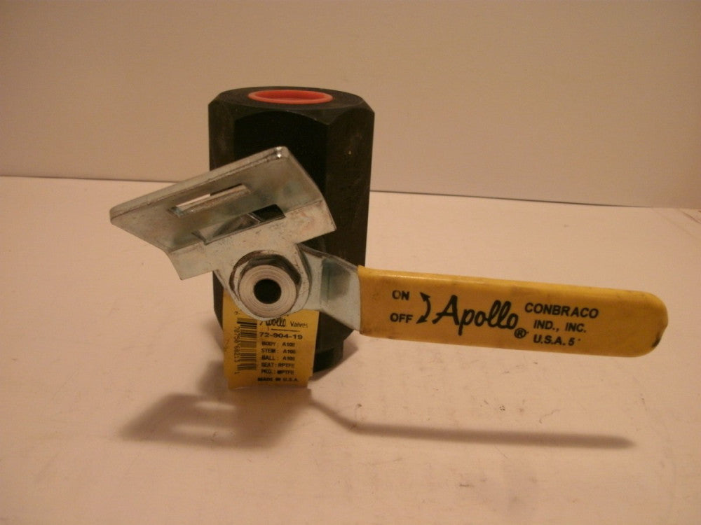 APOLLO 72-904-19 BALL VALVE FULL-PORT THREADED END LOCK PLATE RPTNEW NO BOX