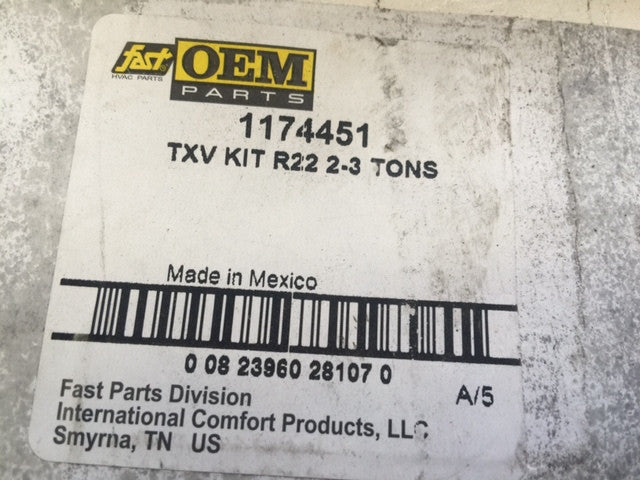 1174451 TXV Kit R22 2-3 Tons (NEW)