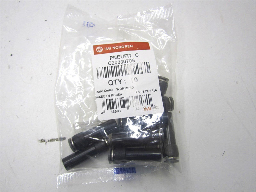 Norgren (C20230705) 5/16" 150 psi Push-to-Connect Tube x Stem Fitting - Qty 10
