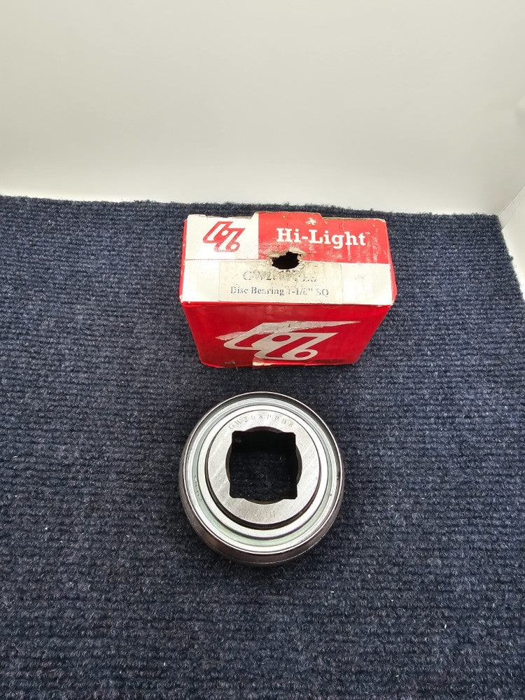 (QTY 3) Hi-Light  Disc Bearing Square Bore, GW-208-PPB8, 1-1/8