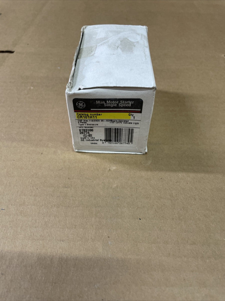 GE NEMA MANUAL TOGGLE MOTOR STARTER, CR101H11