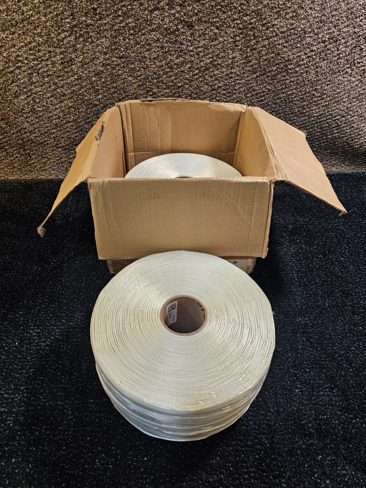 (QTY 2) Strapping White 3/4" Nominal Width x 2461-Ft. Length, 30775-1CA-BX