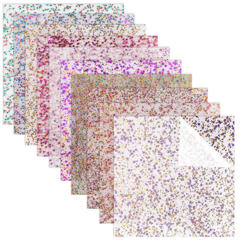 Jelly Glitter Acrylic Sheet 7.7 x 7.7 x 1/9 Inch Laser Cutting Acrylic Sheets...