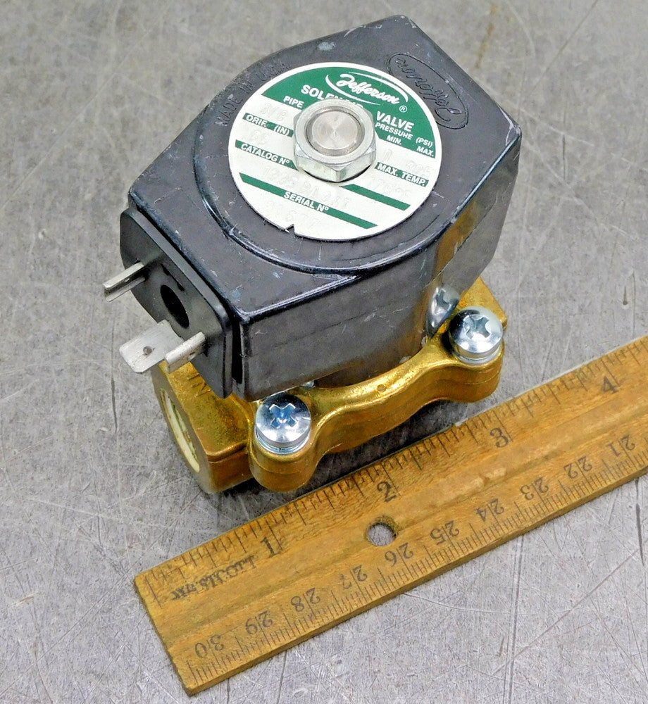 Jefferson 1335BA3A1 2-Way Brass Solenoid Valve 3/8" NPT 105 PSI