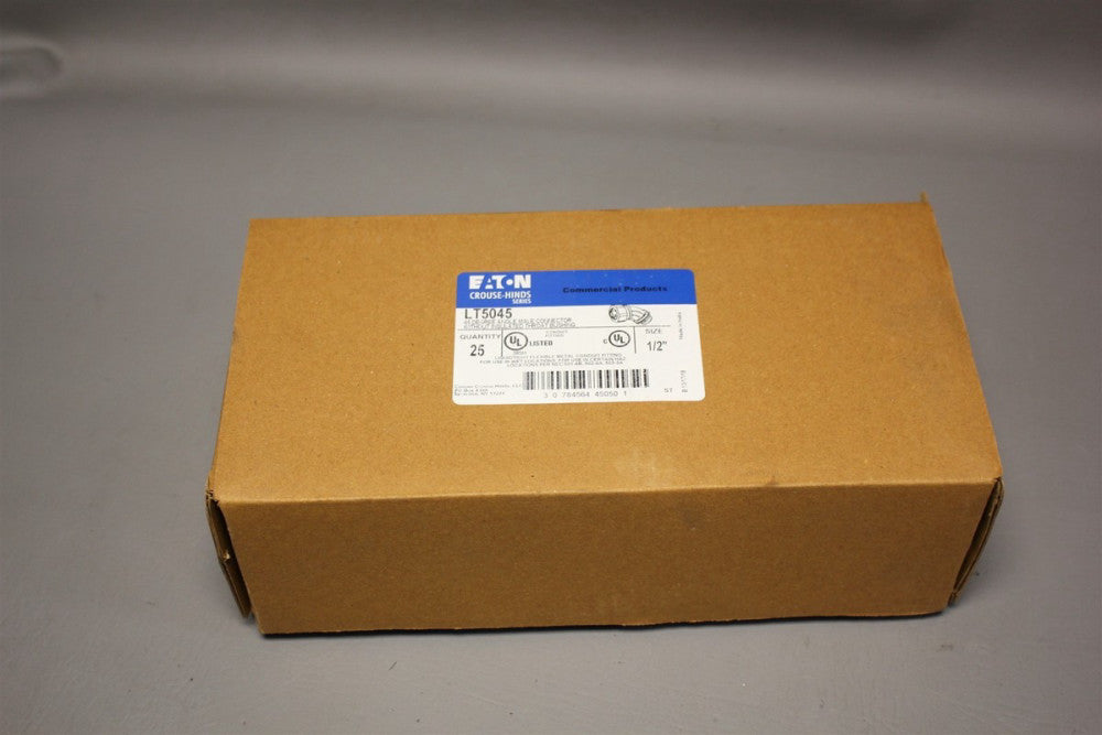 Lot of 25 NEW EATON CROUSE HINDS 45deg MALE LIQUIDTIGHT CONNECTORS LT5045