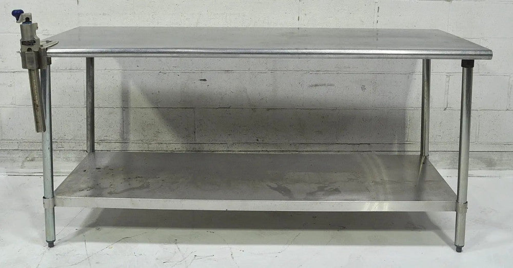 Stainless Steel Work Table with Can Opener 72 x 30 x 35